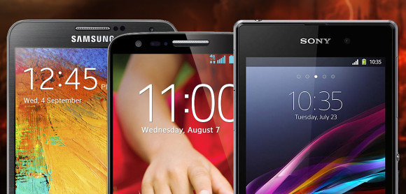 مقارنة LG G2 vs Samsung Galaxy Note 3 vs Sony Xperia Z1