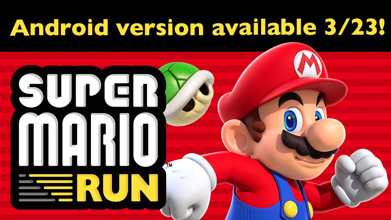 رسمياً طرح لعبة Super Mario Run لهواتف أندرويد يوم 23 مارس الشهر الجاري