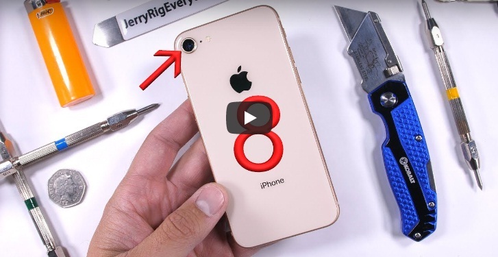 بالفيديو: شاهد نتائج اختبار المتانة على هاتف iPhone 8