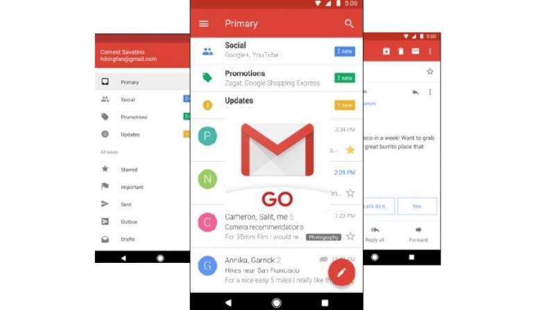 جوجل تطلق تطبيق Gmail Go للهواتف ذات الفئة المنخفضة