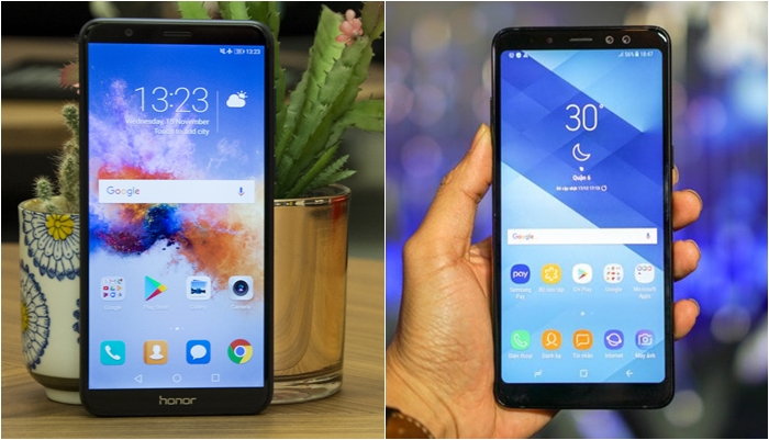 مقارنة بين هاتف Honor 7X و هاتف A8 Plus 2018