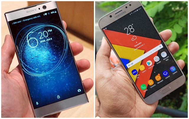 مقارنة بين هاتف Xperia XA2 وهاتف Samsung Galaxy J7 Pro