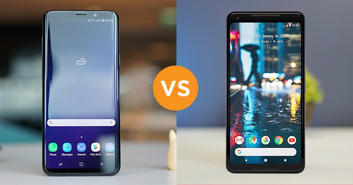مقارنة بين هاتف Samsung Galaxy S9+ وهاتف Google Pixel 2