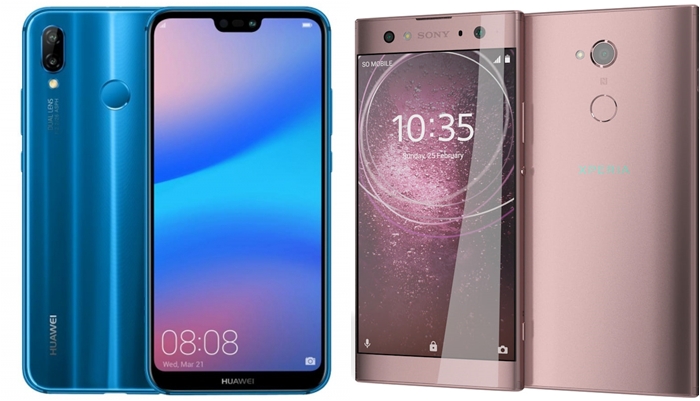 مقارنة بين هاتفي Huawei P20 Lite و Sony Xperia XA2