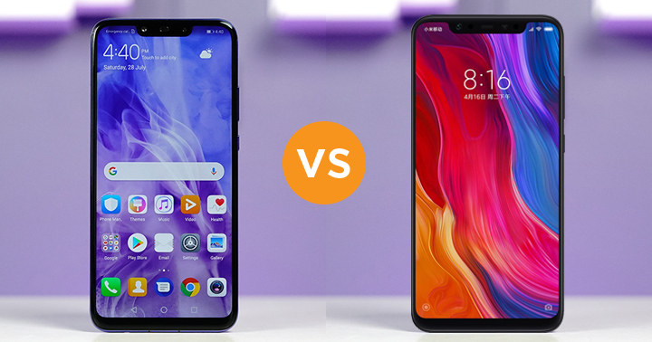 مقارنة بين Huawei nova 3 و Xiaomi Mi 8