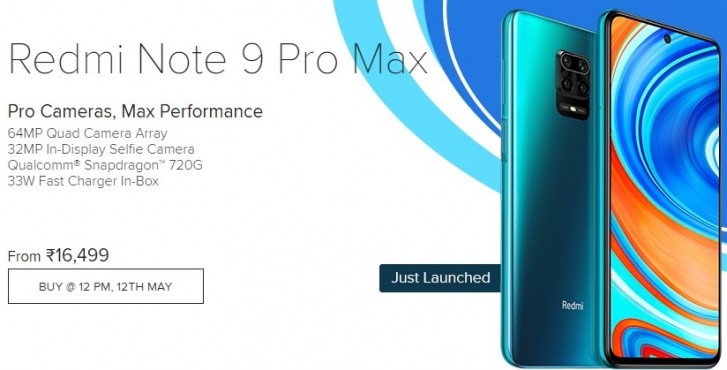 بدأ بيع هاتف Xiaomi Redmi Note 9 Pro Max