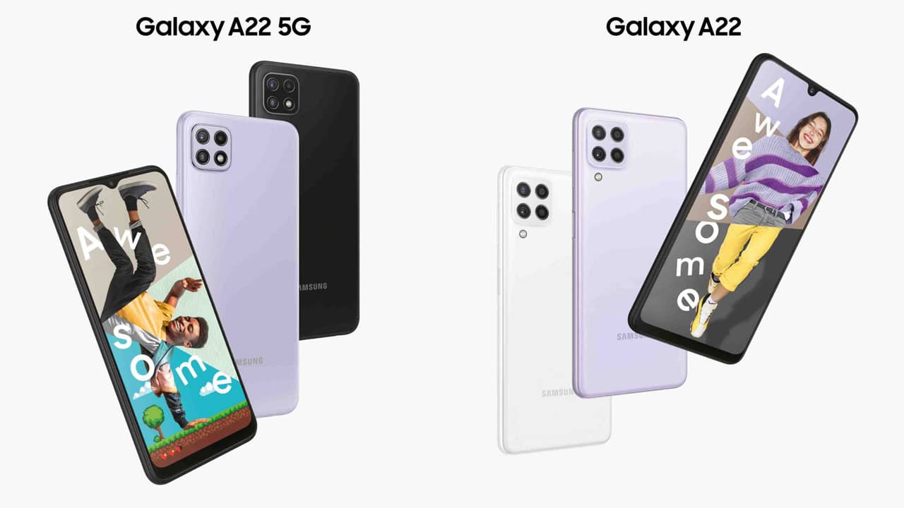 سامسونج تكشف رسميًا عن مواصفات هاتفي Samsung Galaxy A22 