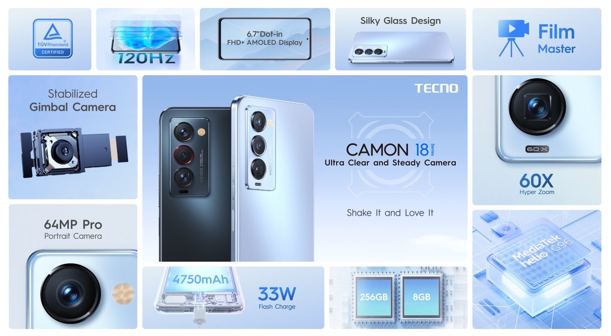 مراجعة هاتف Tecno Camon 18 Premier اختيار قوي بسعر مناسب