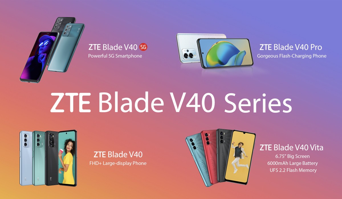 الكشف عن أربعة هواتف من مجموعة ZTE Blade V40