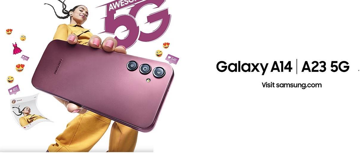 هاتفي Samsung Galaxy A14 5G وA23 5G يصلان رسميًا إلى الهند