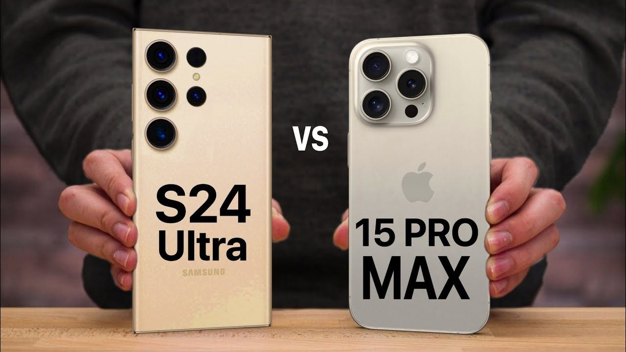 مقارنة Galaxy S24 Ultra مع iPhone 15 Pro Max