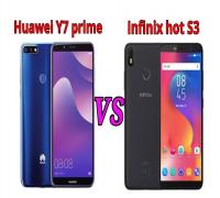 مقارنة بين هاتف Huawei Y7 Prime 2018 و infinix hot s3
